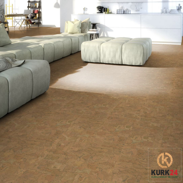 Gelakte plak kurkvloer - Element Wave- 60 x 30 cm. - Per m²