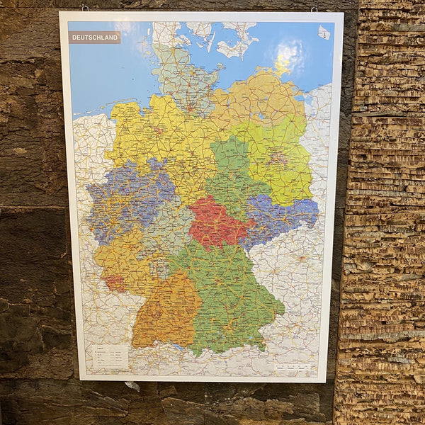 Kork-Pinnwand – Landkarte Deutschland - 118 x 82 cm - INKL Aufhängehaken