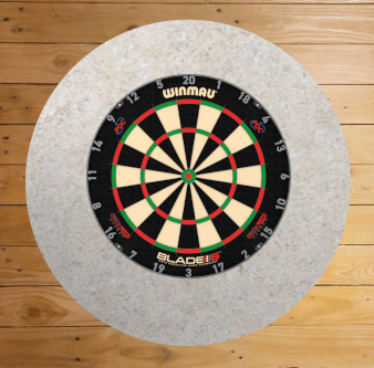 kurk24 Design Dartbord achterwand - Country Ivory - ROND - 80cm