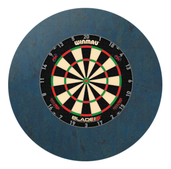 Design Dartskive bagplade - Marineblå - RUND - 80 cm