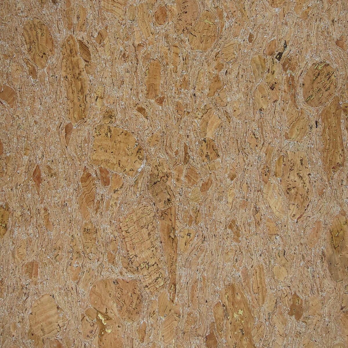 Kurk24 Exclusief Kurkbehang op rol - Twist Goud - 100 cm breed - 0,3mm dik
