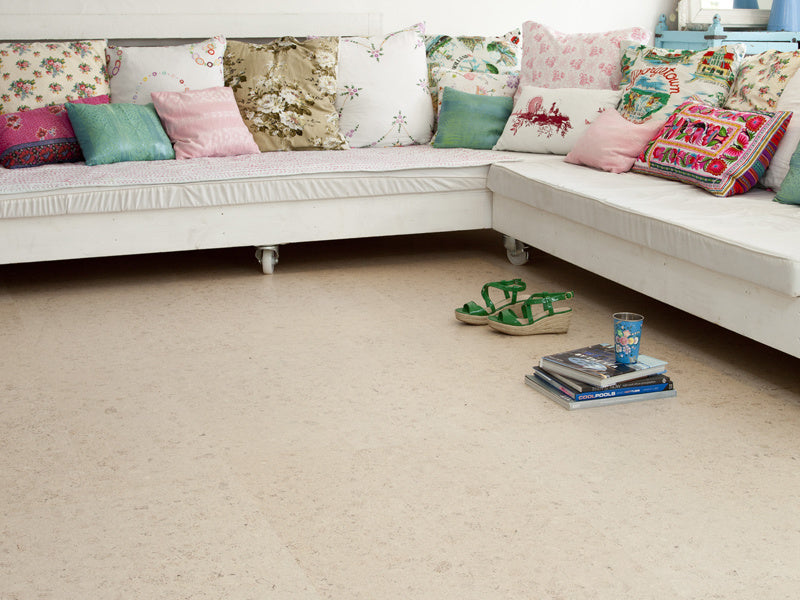 Kurk24 Gelakte plak kurkvloer - Champagner White - 60 x 30 cm. - per m²