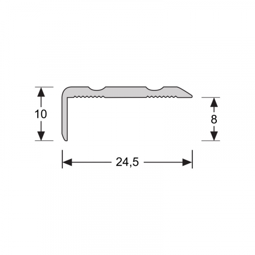 Kurk24 Hoekprofiel 10mm - zelfklevend - 1m - ZWART