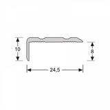 Kurk24 Hoekprofiel 10mm - zelfklevend - 1m - ZWART