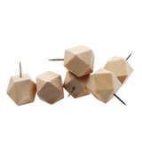 Kurk24 Houten pushpins XXL - 9 stuks  - Veelhoek