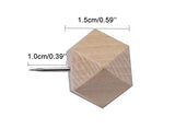 Kurk24 Houten pushpins XXL - 9 stuks  - Veelhoek