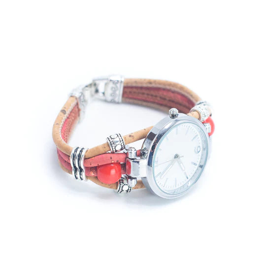 kurk24 Kurk horloge - Rood
