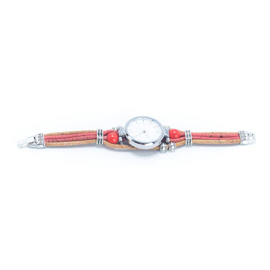 kurk24 Kurk horloge - Rood