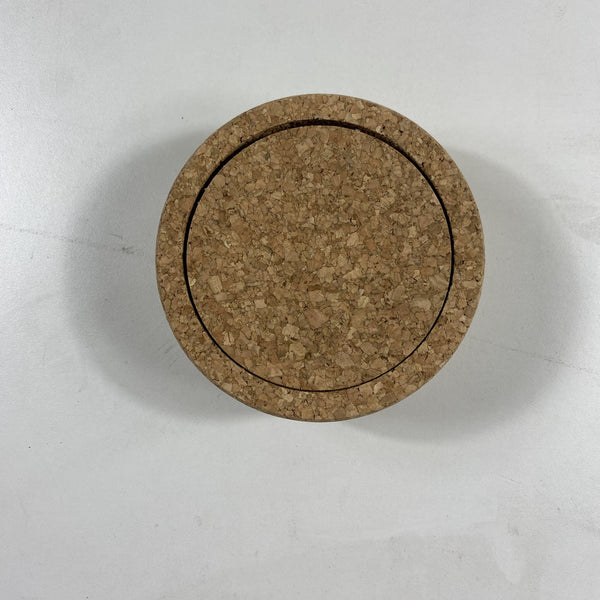 Bordbrikker i kork - til glas - rund holder