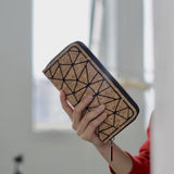 Kurk24 Kurk Portemonnee - Geometrisch - Dames groot - 19 x 10 cm