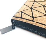 Kurk24 Kurk Portemonnee - Geometrisch - Dames groot - 19 x 10 cm