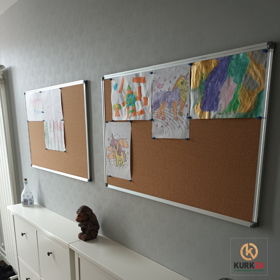 Kurk24 Kurk prikbord - aluminium lijst - 60 x 90 cm