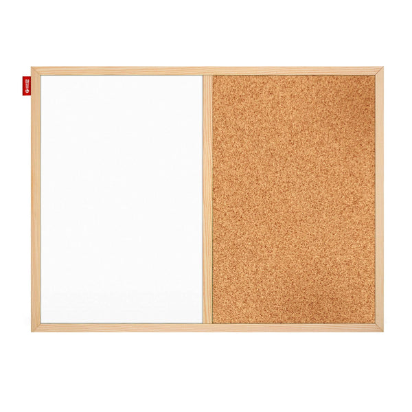 Kombitavle 60x90 cm – Kork, whiteboard & magnetisk