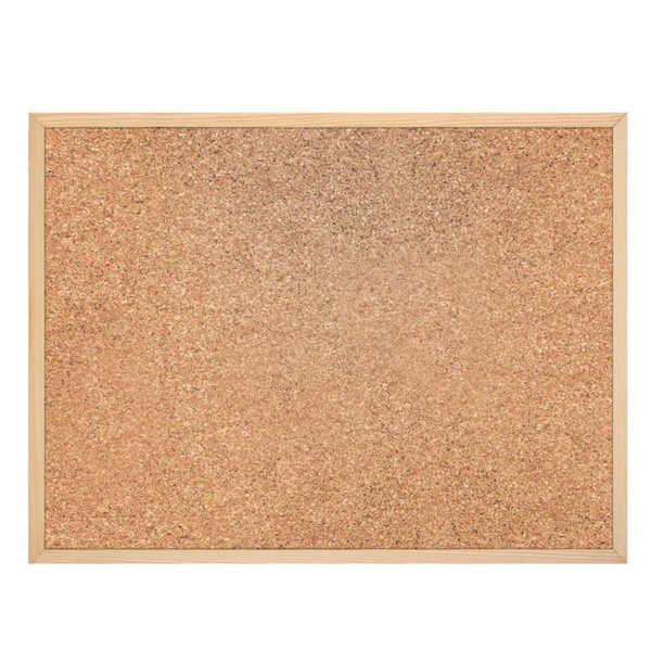 Opslagstavle af kork - træramme - 60 x 90 cm