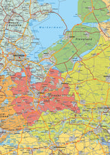 Kurk24 Kurk prikbord landkaart Nederland XL  - 100 x 140 cm