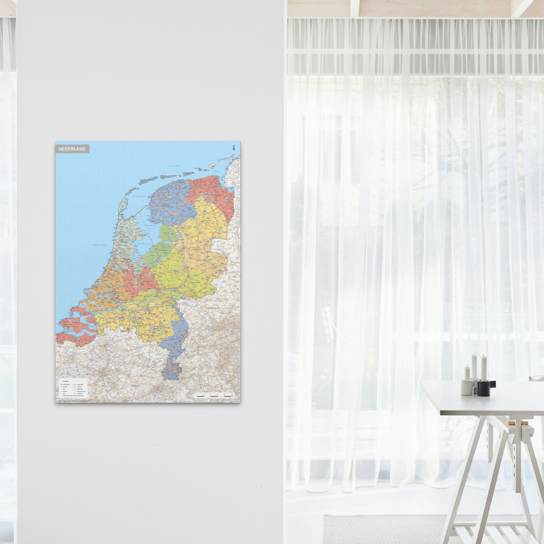 Kurk24 Kurk prikbord landkaart Nederland XL  - 100 x 140 cm