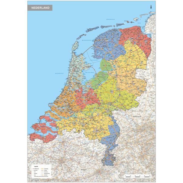 Opslagstavle af kork, verdenskort, Holland XL - 100 x 140 cm