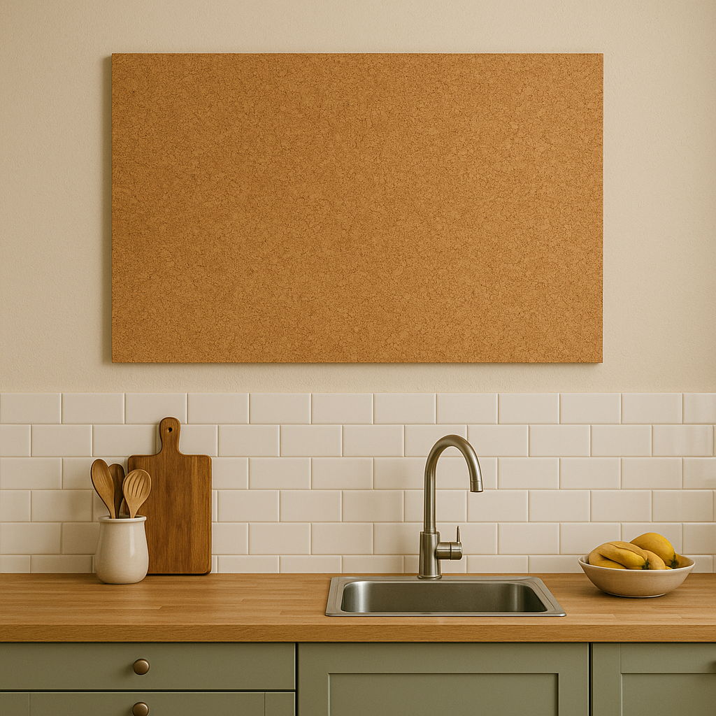 Kurk24 Kurk prikbord - op maat gemaakt - 9 mm Eco Multiplex en 6 mm kurk  - ZONDER LIJST