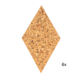 Kurk24 Kurk prikbord ruit - Country - 6 stuks -  30 x 17cm