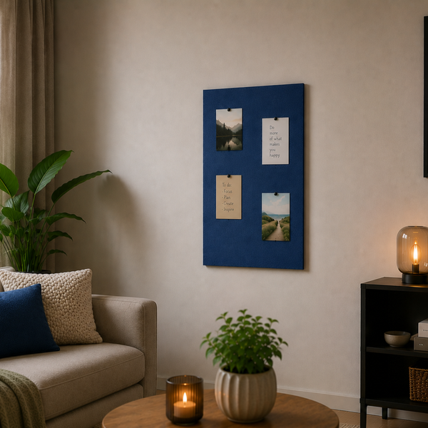 Kurk prikbord - Zelfklevend - Gekleurd - 60 x 90 cm - 8mm - Blauw