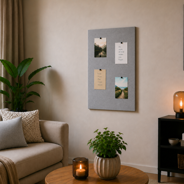 Kurk prikbord - Zelfklevend - Gekleurd - 60 x 90 cm - 8mm - Grijs