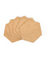 Kurk24 Kurk prikbord zeshoek - naturel - zelfklevend - 30 x 30 cm
