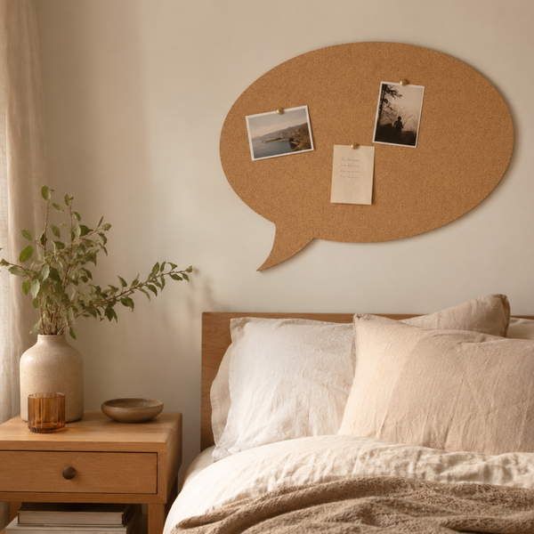 Kurk Spreekwolk Prikbord - zelfklevend - 80 x 53 cm - 6mm dik