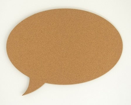Kork opslagstavle taleboble – 80x53 cm - 6mm Tyk