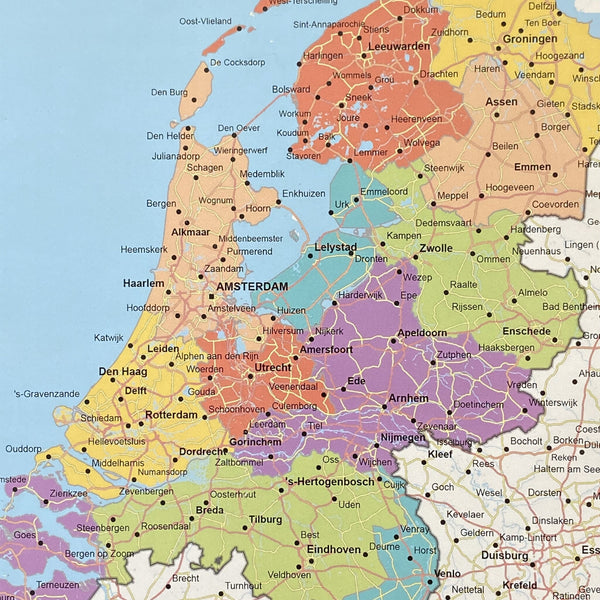 Landkaart Nederland - Prikbord 60 x 90  cm