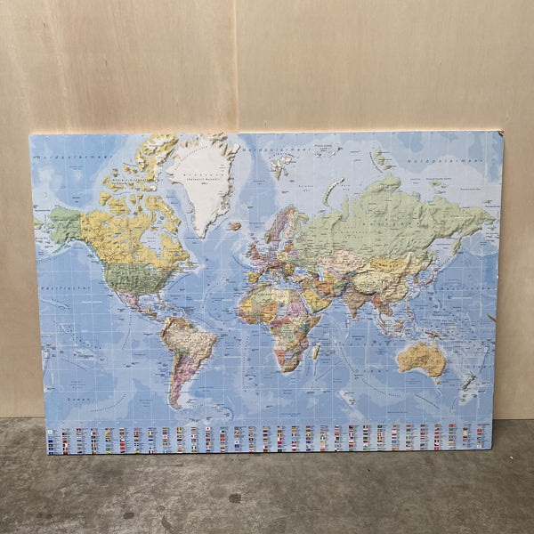 OUTLET - Prikbord Wereld - 100x140cm - in het Duits