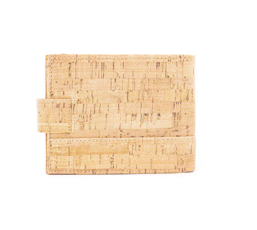 Kurk24 Portemonnaie aus Kork - Natur mit Knopf
