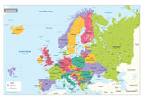 Kurk24 Poster Europakaart - 100 x 140 cm