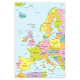 Kurk24 Prikbord europakaart- zelfklevend - gedrukt - 60 x 90 cm