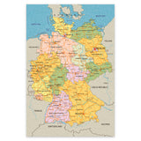 Kurk24 Prikbord Landkaart Duitsland - zelfklevend - 60 x 90 cm