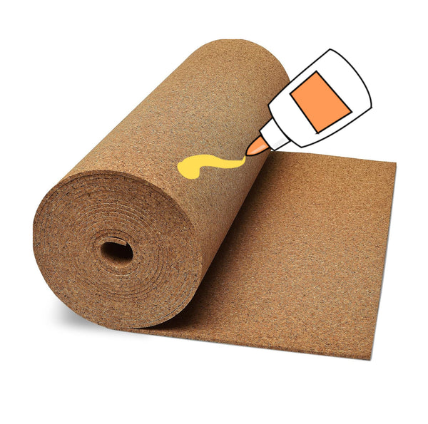 Rollenkork für Pinnwand -  Stärke: 6 mm - Breite: 1,27 m - Länge: 10 m - VORGEKLEBT