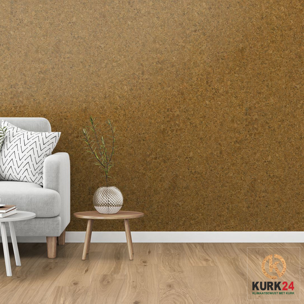Wandkurk 'Champagner' GEWAXT - 60 x 30 cm - 3mm dik - per m²