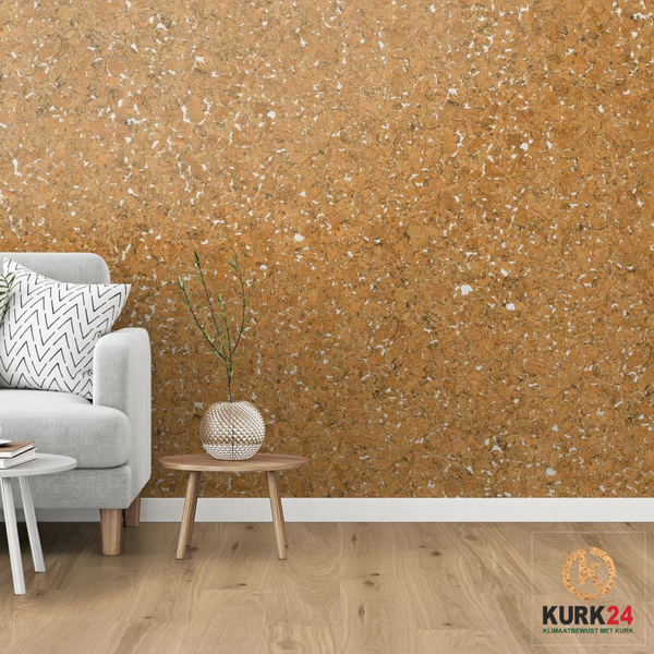 Wandkurk 'Country White' GEWAXT - 60 x 30 cm - 3mm dik - per m²