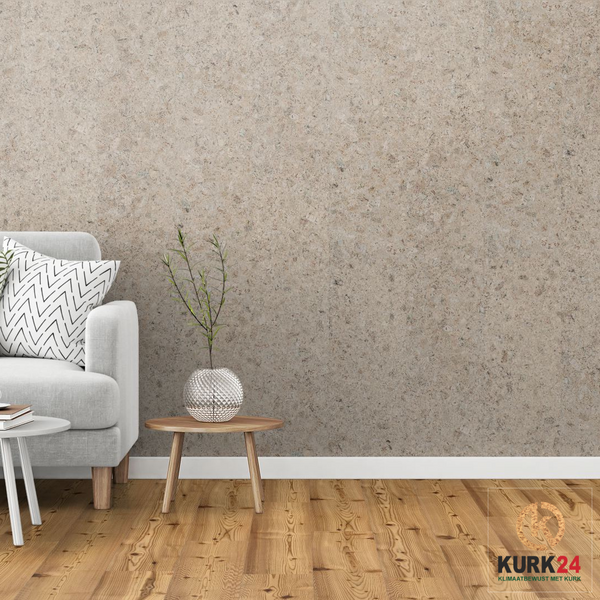 Wandkurk 'Mat Limestone ' - 4mm dik - per m²