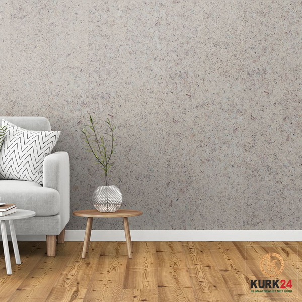 Wandkork ' Mat Quartz' GEWACHST - 4mm. Stärke - Pro m²