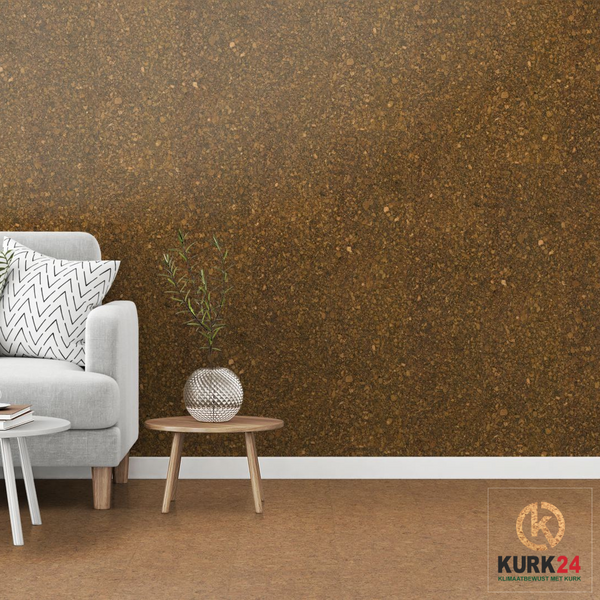 Wandkurk 'Mocha' GEWAXT - 60 x 30 cm - 3mm dik - per m²